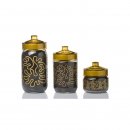 Herevin Dekorglas bemustert mit Spitze Gold 400 ml...