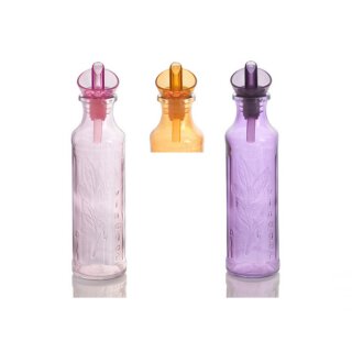 Herevin Geprägte und gemischtfarbig Öl Flasche 200cc Ölspender Essigspender ÖlBehälter Essigbehälter