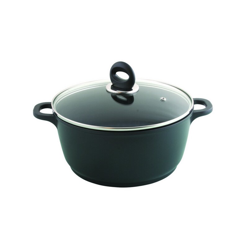 Teflon Aluguss Topf mit Glasdeckel 20 cm Kochtopf Fleischtopf, 25,64 €