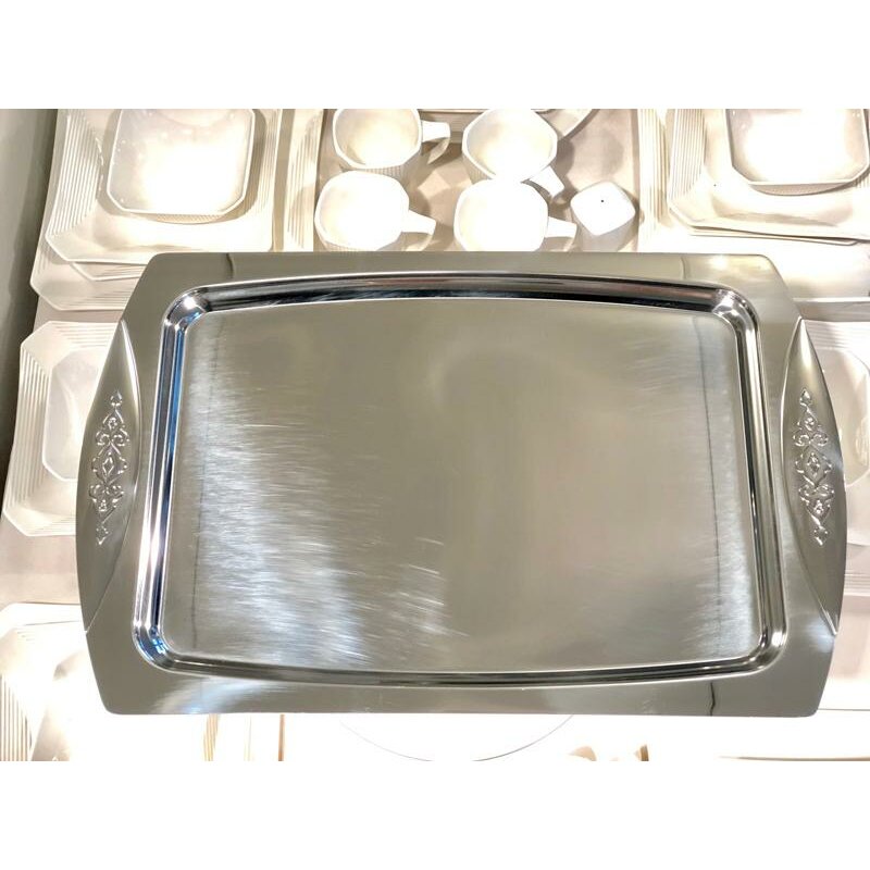 Ottoman Edelstahl Servierplatte Tablett Servicetablett, 20,41 €
