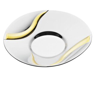 Safir Tee Platte  1mm 12 Stck Satiniert Gold Untersetzer Unterteller Tischunterlage