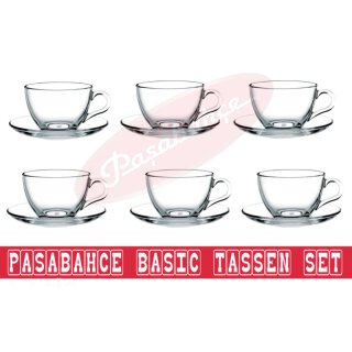 Basic Set Teeglas mit Unterteller