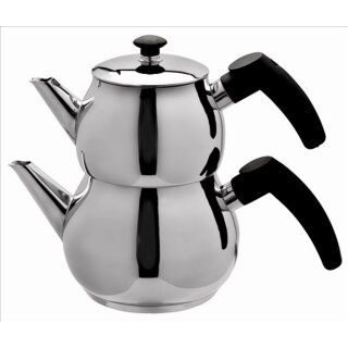 Schillerbach Teekanne Set mini Edelstahl 18/10 Turkisch Tee Kochset
