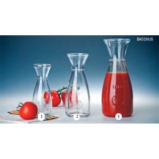 Karaffe Bacchus Glas Dekoglas Wasserbehälter Saftbehälter 0,5Liter