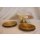 Akcam Torten Set mit sechs Teller gold Tortenplatte deko Vorratsglas