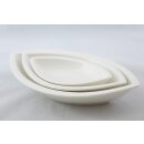 Elegante mandelförmige Porzellan-Schalen in drei Größen: Vielseitigkeit für Tischpräsentation