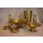Akcam Geschenkset 7 Teile Gold Glitter Obstschale  Aschenbecher  Vase Kerzenständer